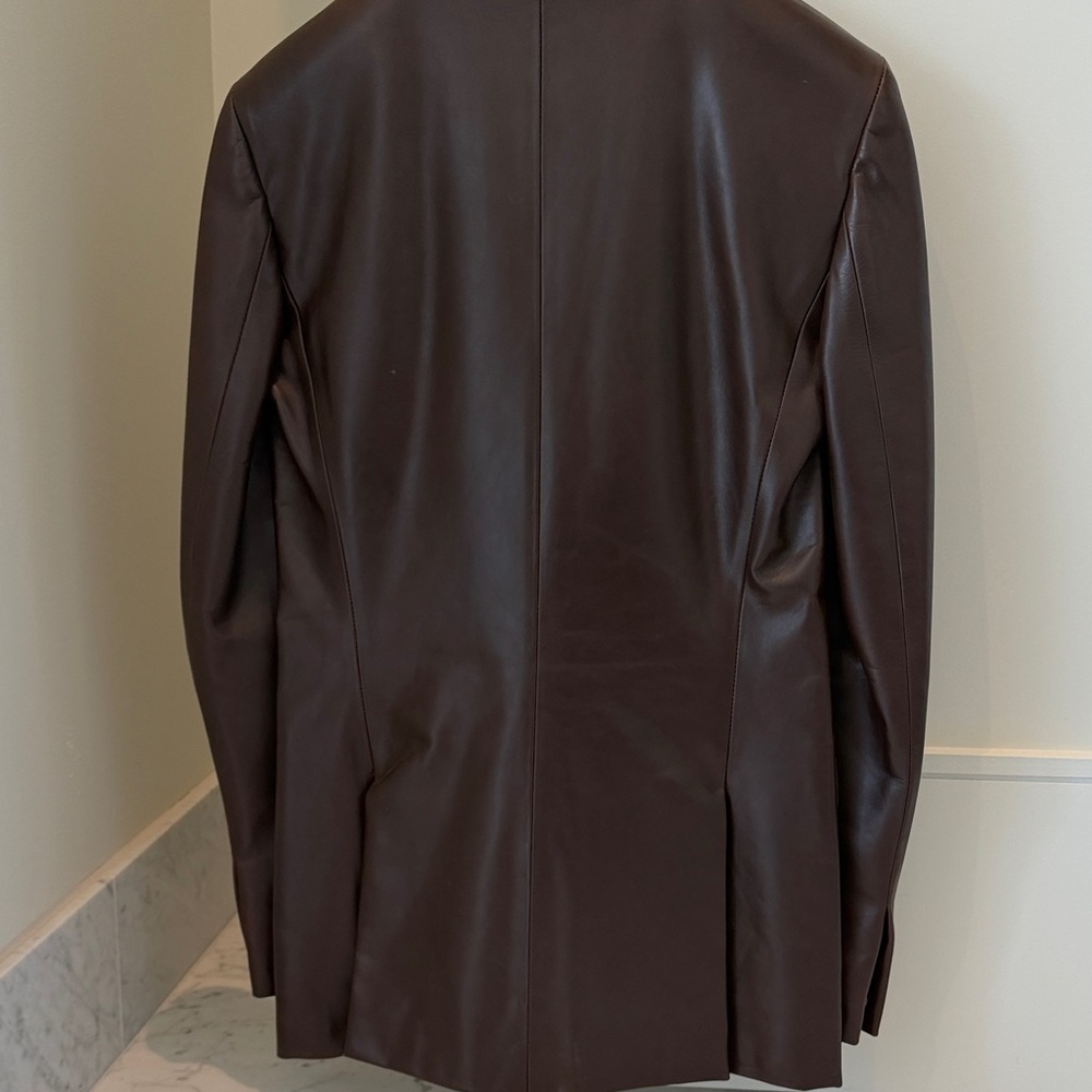 Vintage Gucci Dark Brown Leather Jacket, Tom Ford Era - Picture 6 of 11